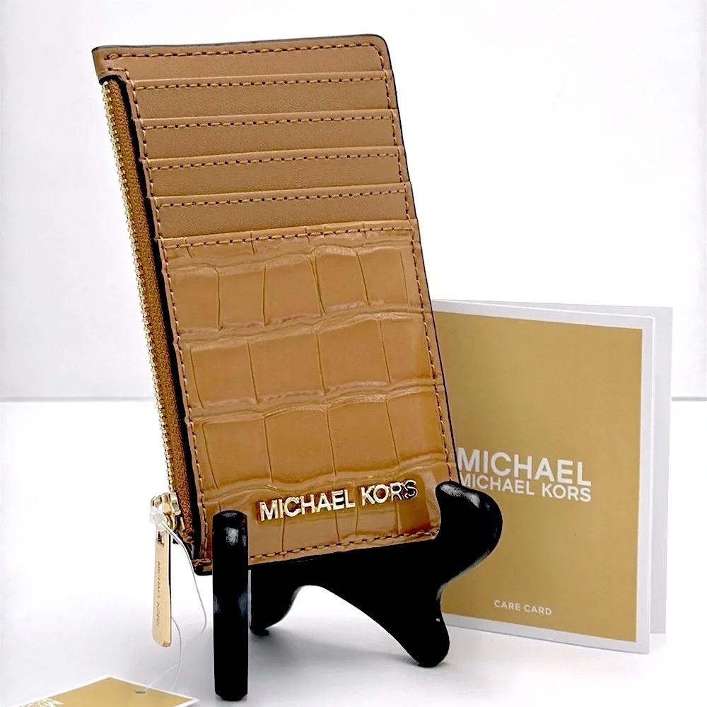 MICHAEL KORS JET SET TRAVEL MEDIUM TZ CARD CASE IN DEER